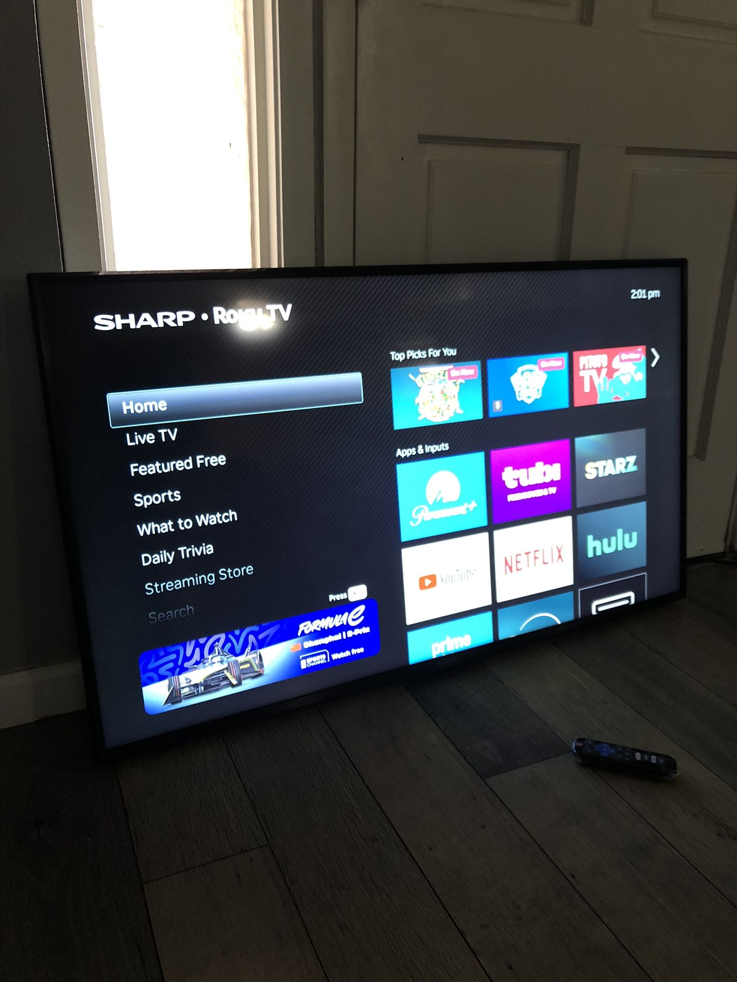Sharp 50-inch Class 4K 3840P LED Roku Smart TV