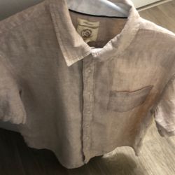 Camisa Marrón Beige Claro/ Men’s shirt/ Casual Size M