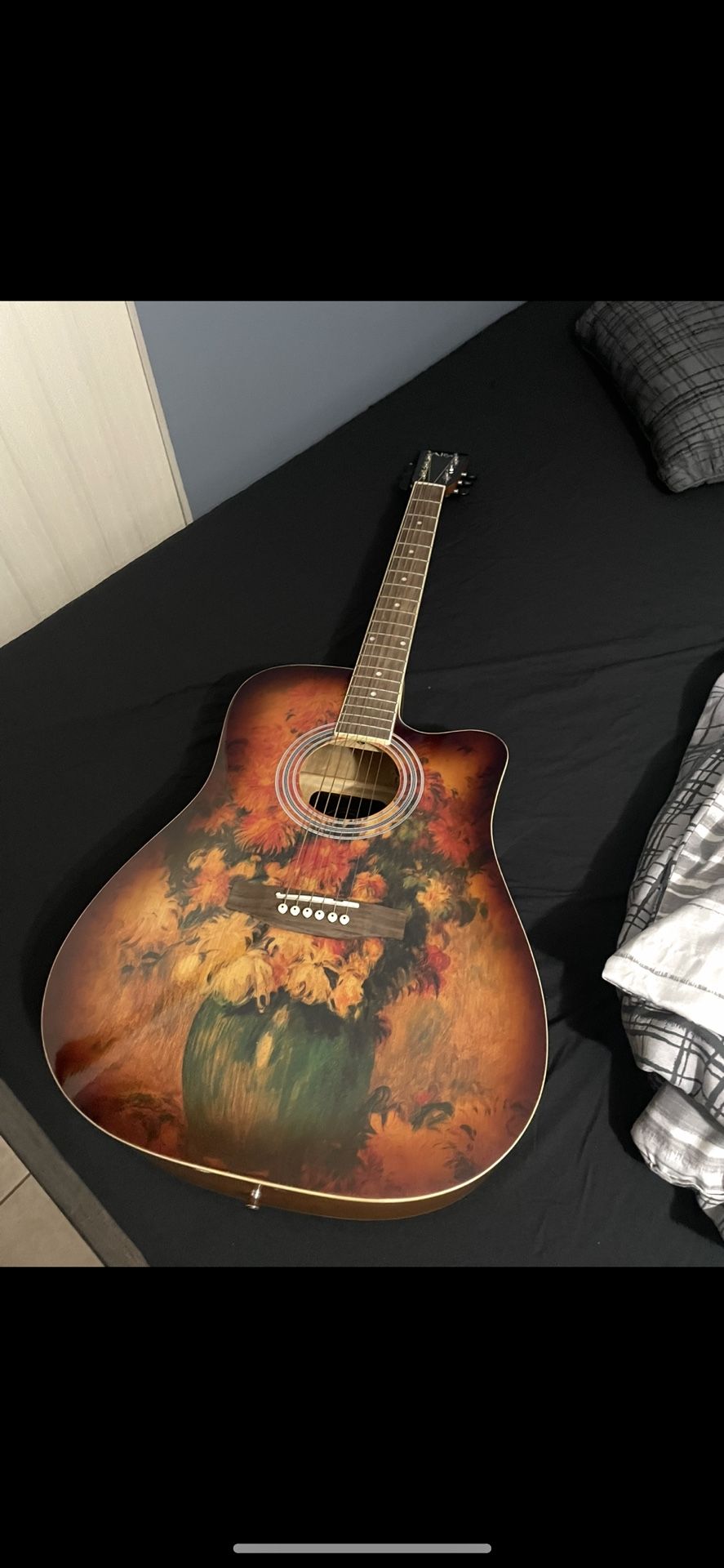 Aliyes 41 Full Size Colored Handcrafted Acoustic Guitar