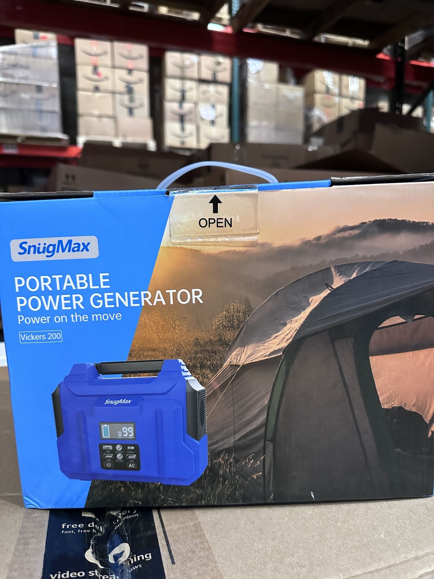 SNUGMAX Vickers 200 Portable Power Station with 222Wh Backup Lithium Battery, Solar Generator with 110V/200W Pure Sine Wave AC Outlet & Type-C Port fo