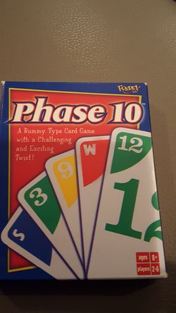 PHASE 10 card game. New