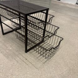 Bathroom shelving for toiletries… 10” wide , 16” depth, 13 1/2 high $40