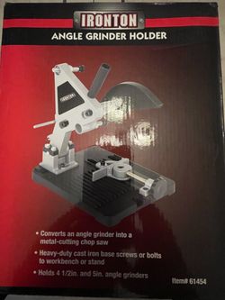 Ironton angle grinder holder