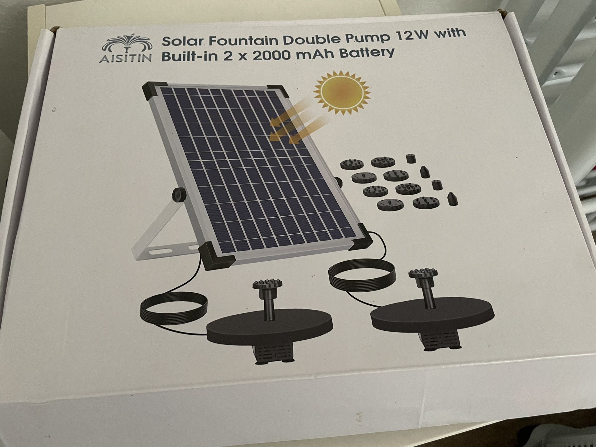 12W Solar Power Water Fountain