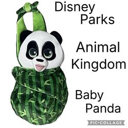 Disney Parks Babies Panda Plush Doll w/Blanket 