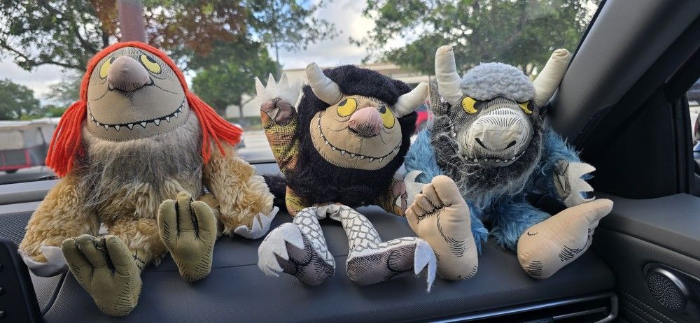 Where the Wild Things Are Plush Toy Set of 3 – Moishe, Bernard, Tzippy – Maurice Sendak