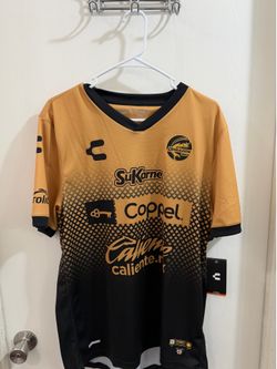 CHARLY Dorados Sinaloa Soccer Jersey Gold/Black Gradient Size L 2021-2022 away