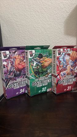 One Piece Card Game Starter Decks ST-31, ST-32, ST-34