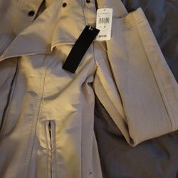 women beige jacket size M