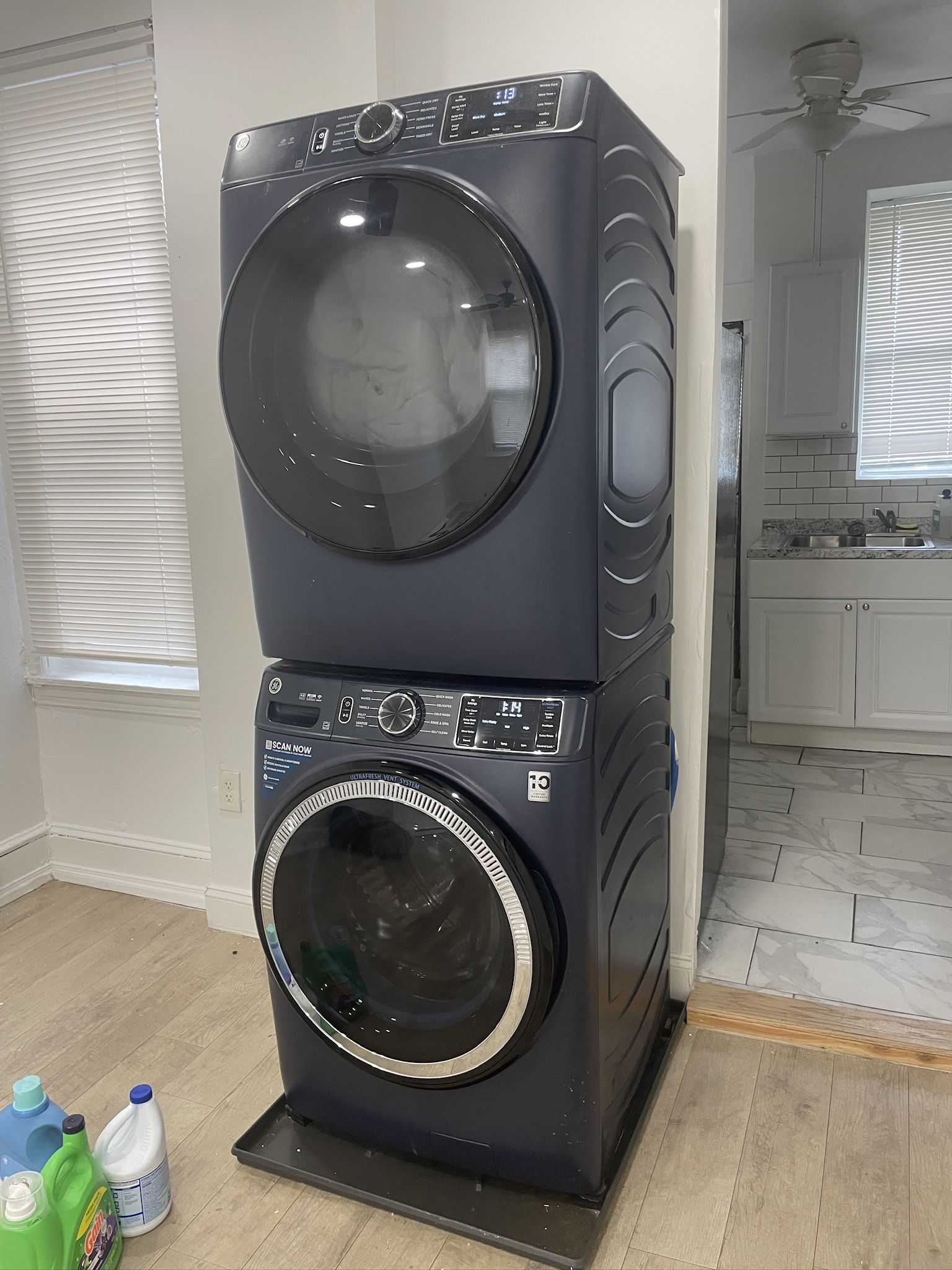GE Stackable Washer & Dryer Set - Electric
