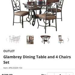 Ashley Gambrey Dining Table With 4 Chairs