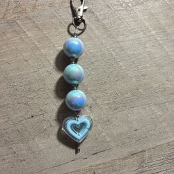 Baby Blue Key Chain/ Purse Charm Handmade 