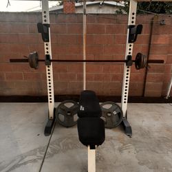 Bench, Bar And Weights 