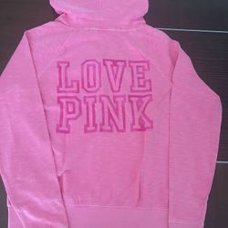 Victoria Secret Woman Hoodie, medium, used, pink color