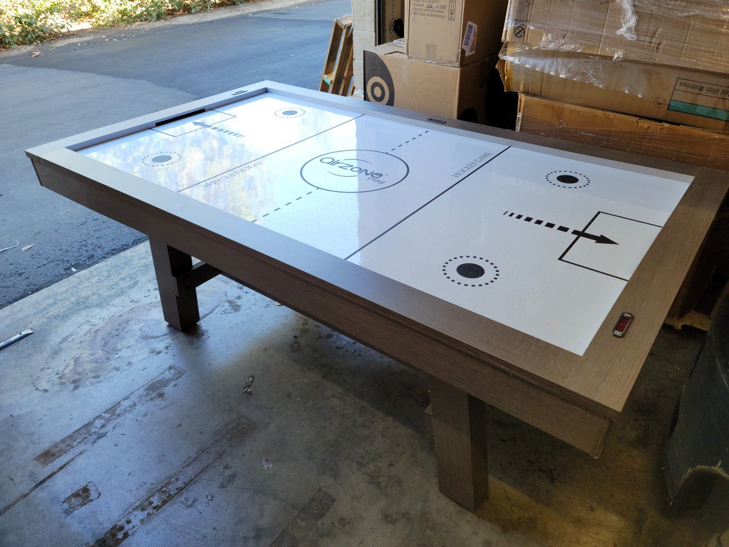 AirZone air Hockey table. 4'x7'x32". Has a few cosmetic flaws, does not affect play. Paddles and puck not included. $200 FIRM