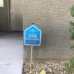 Cox Security System Sign