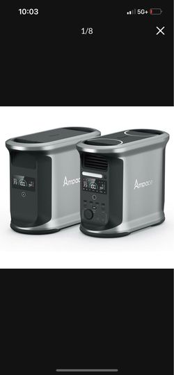 AMPACE 2924Wh Power Station, Andes 1500 with 1*Extra Battery, 2400W(Surge 3600W) AC Output Solar Generator for Home Power Backup, Outdoor & Home Batte