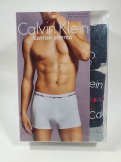 Calvin Klein TRUNK 3 Pack Cotton Stretch Classic Boxer  L 