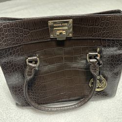 Michael Kors Dark Brown Crocodile Handbag