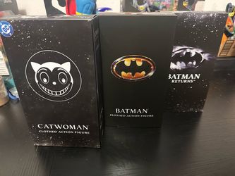 NECA Batman Returns 8" Clothed Action Figure Set - Batman, Catwoman, Penguin - NEW Brand New In Box (NIB) Tim Burton
