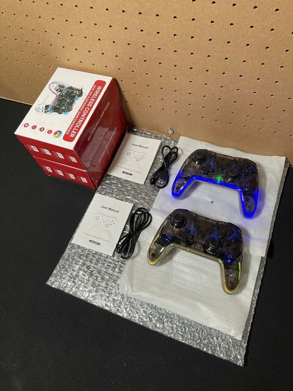 New Wireless Controller for Nintendo Switch/Lite/OLED & PC/iOS/Android, RGB Backlight