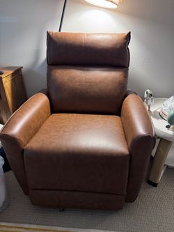 Brown Leather Automatic Recliner Chair