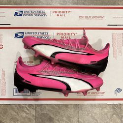Puma Ultra Ultimate FG/AG ‘Pink/White/Black’ Soccer Cleats Size 13 [107744-01]