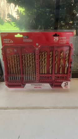 Milwaukee Packout Red Helix 29p Titanium Drill Bit Set