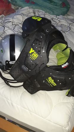 Shoulder pads and helmet