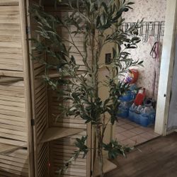 Faux olive tree plant with pottery barn pot 