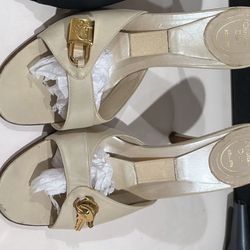 Christian Dior iconic White lock key heels NEW SIZE 39 1/2 9 US  