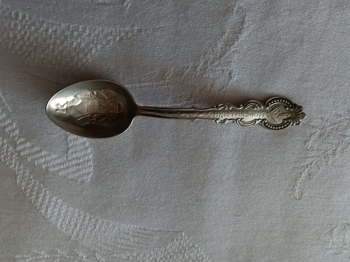 Antique Christmas 1897 Souvenir Spoon