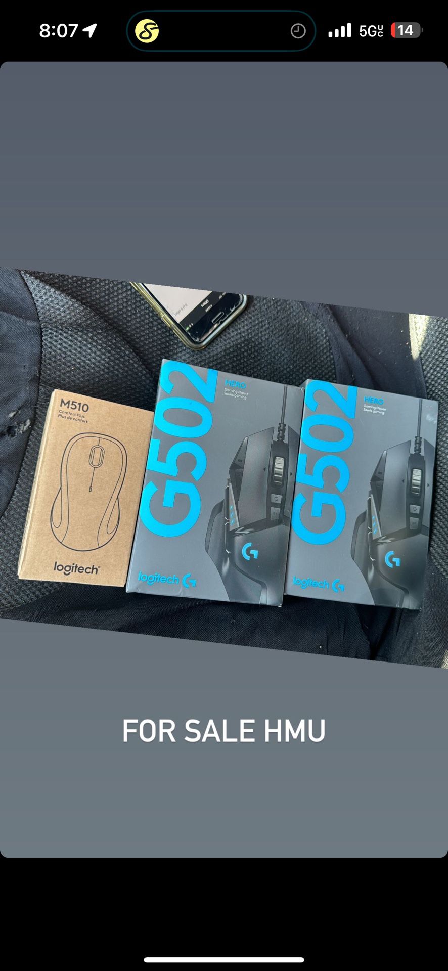 Logitech Gaming Mouses Plus A Regular One