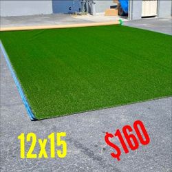 12 x 15.  new turf