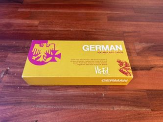 Vintage VIS-ED German Vocabulary Cards 1000 Educational Language Word Flashcards