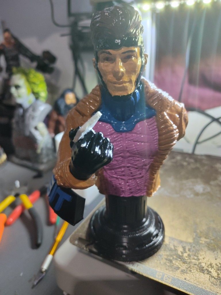 Bust Statue Of The Gambit X Men Marvel