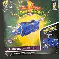 new sealed power rangers blue dinozord construction set