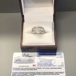 Engagement ring, and wedding cluster