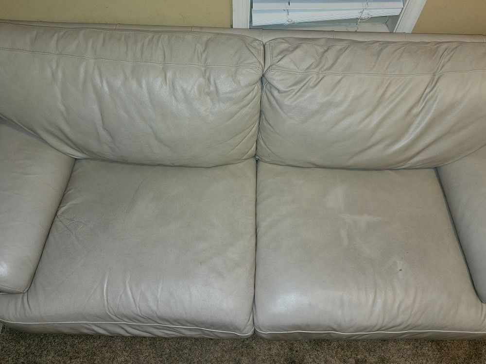 LEATHER SOFA & CHAIR
