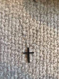 Silver cross necklace