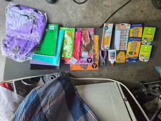 20$ all. Crayons glue sticks bsckpsck more