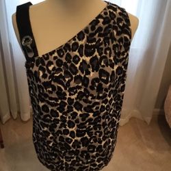 Michael Michael Kors Size Large Animal Print Sleeveless Top Very Good Condition 