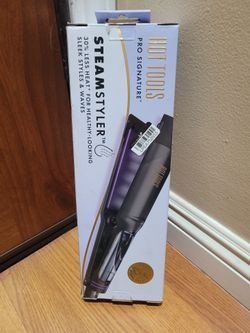 HOT TOOLS PRO SIGNATURE STEAMSTYLER! 30% LESS HEAT FOR SLEAK STYLES AND WAVES! BRAND NEW FACTORY SEALED!  RETAILS 65