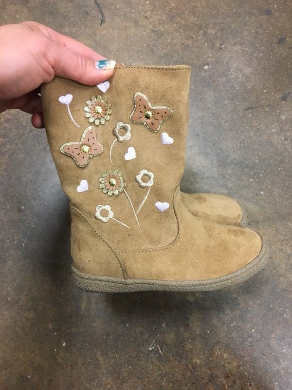 Cute butterfly girls boots