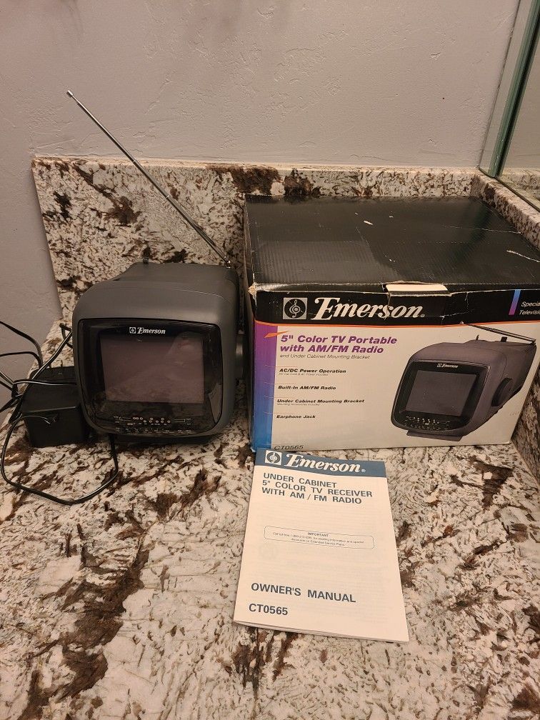 Emerson 5" Color Portable TV with AM/FM Radio for Sale