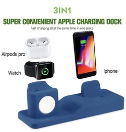 MOTOSPEED 3 in 1 Charging Station for Apple Watch Charger Stand Dock for iWatch Series 5/4/3/2/1/ AirPods Pro/2 /iPhone 11/11 pro/Xs/Xs Max/Xr/X/8/8
