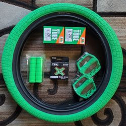 NEW Bicycle Bmx Parts Bundle 20" Green