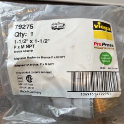 Pro Press Fitting Viega 1 1/2”