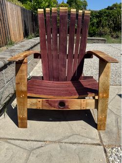 Wine barrel Adirondack chair