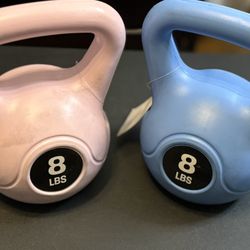 Pair Of 8lb Kettlebells
